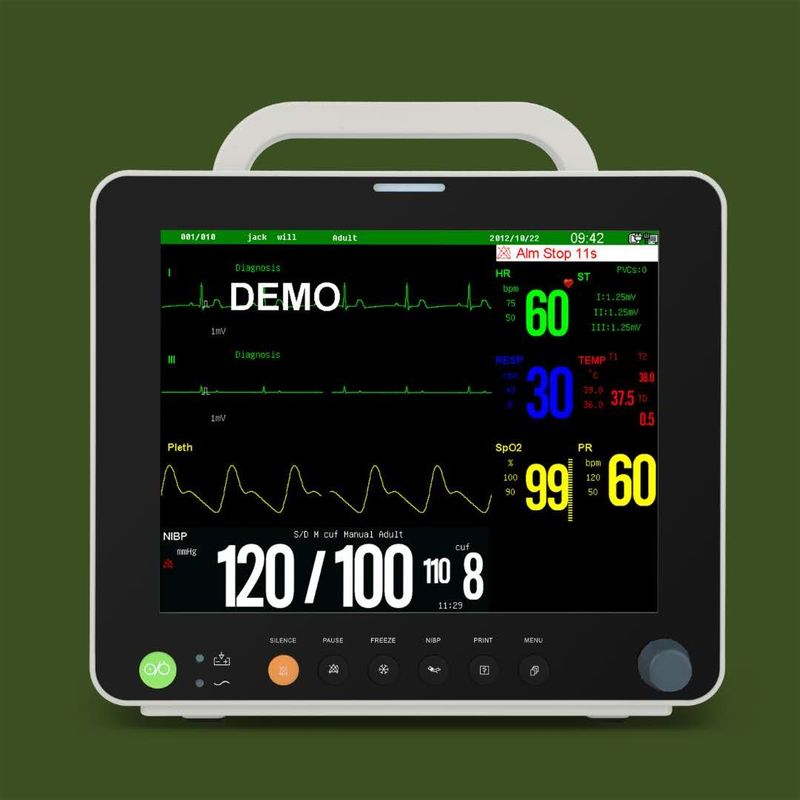 12,1» мониторов ветеринарного Multi параметра дисплея цвета TFT терпеливых с ECG
